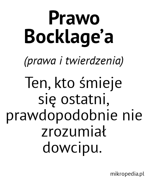 Prawo Bocklage’a